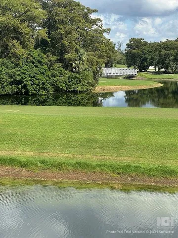 a view of a lake with a beach