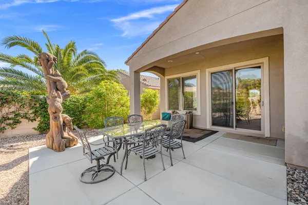 a outdoor space with furniture