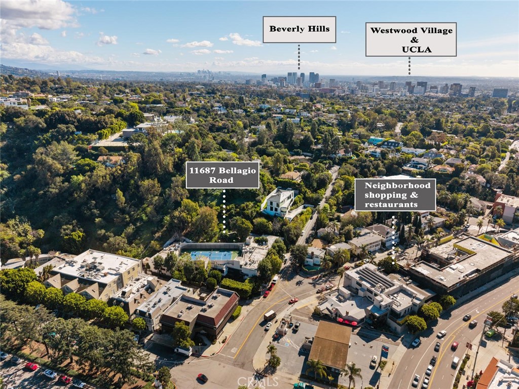 11687 Bellagio Road, Unit 12 Los Angeles, CA 90049 - Photo 49 of 50 Moments away from UCLA, Westwood Village, Brentwood Village, Beverly Hills, nearby gourmet markets, neighborhood dining, and everyday conveniences.