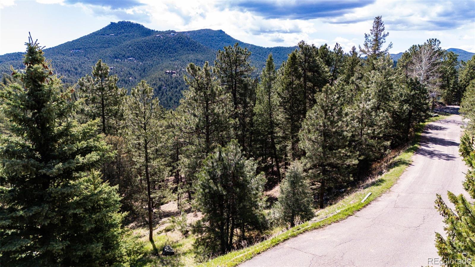a view of a pathway with a park