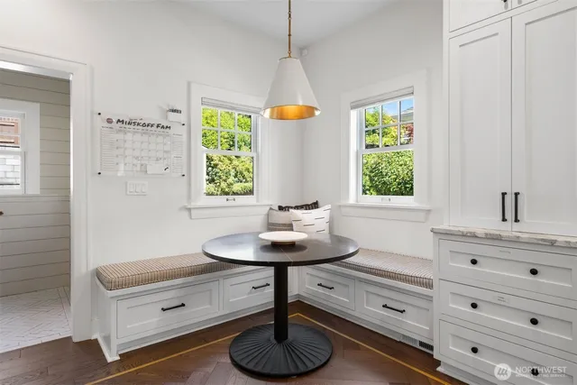 a room with furniture and a window