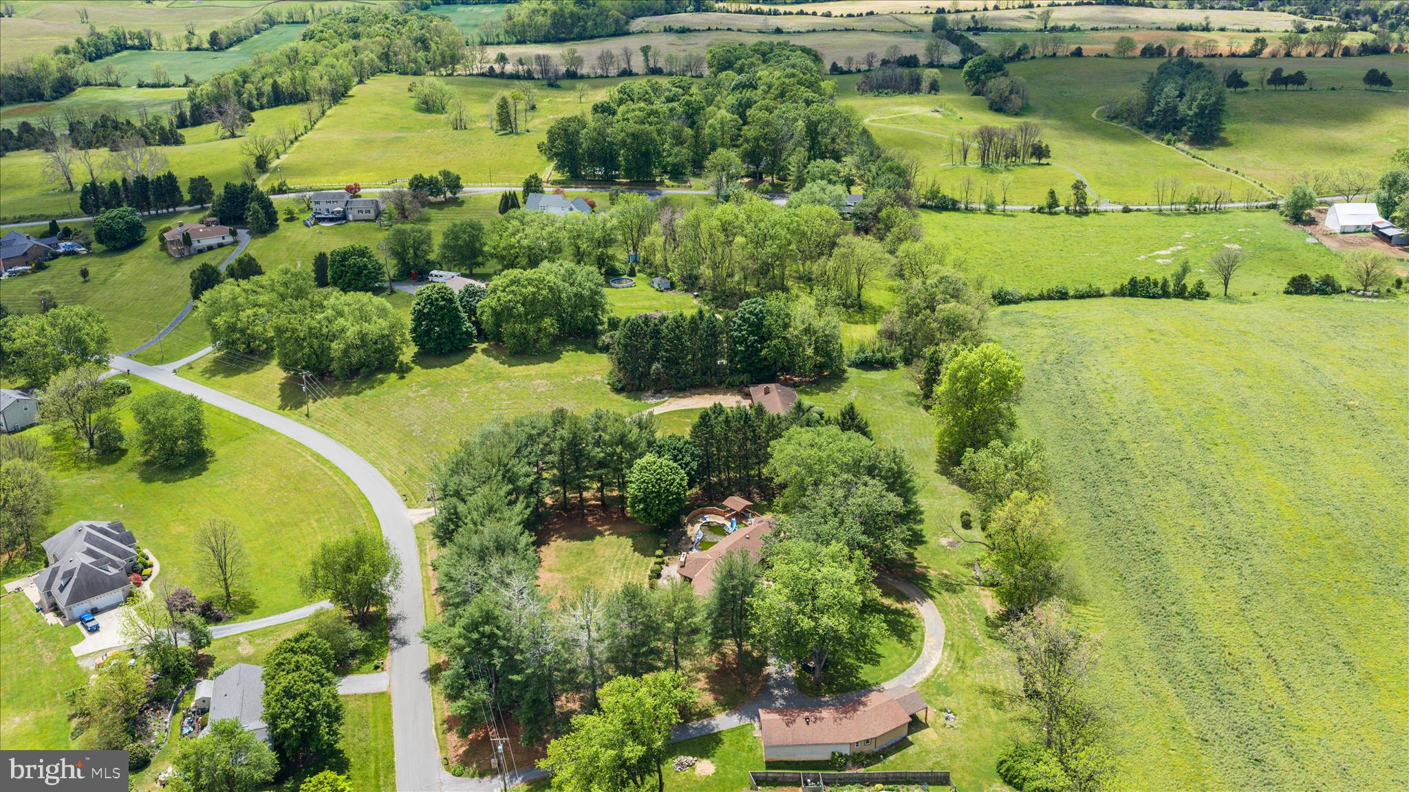 263 Bowling Green Road Front Royal, VA 22630 - Photo 59 of 75 an aerial view of residential houses with outdoor space and swimming pool