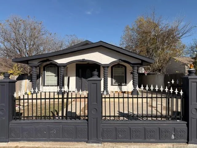 a front view of a house