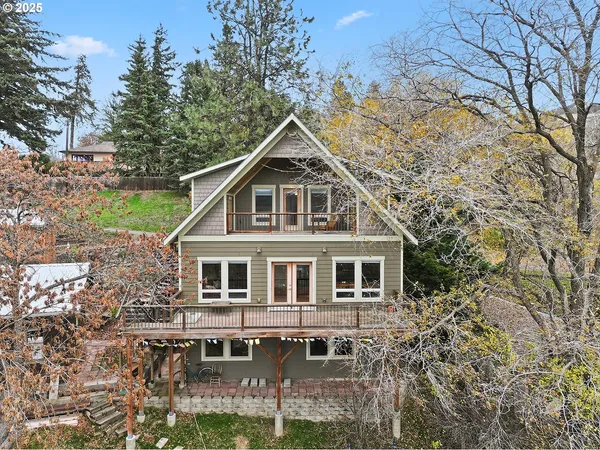 a house view with a garden space