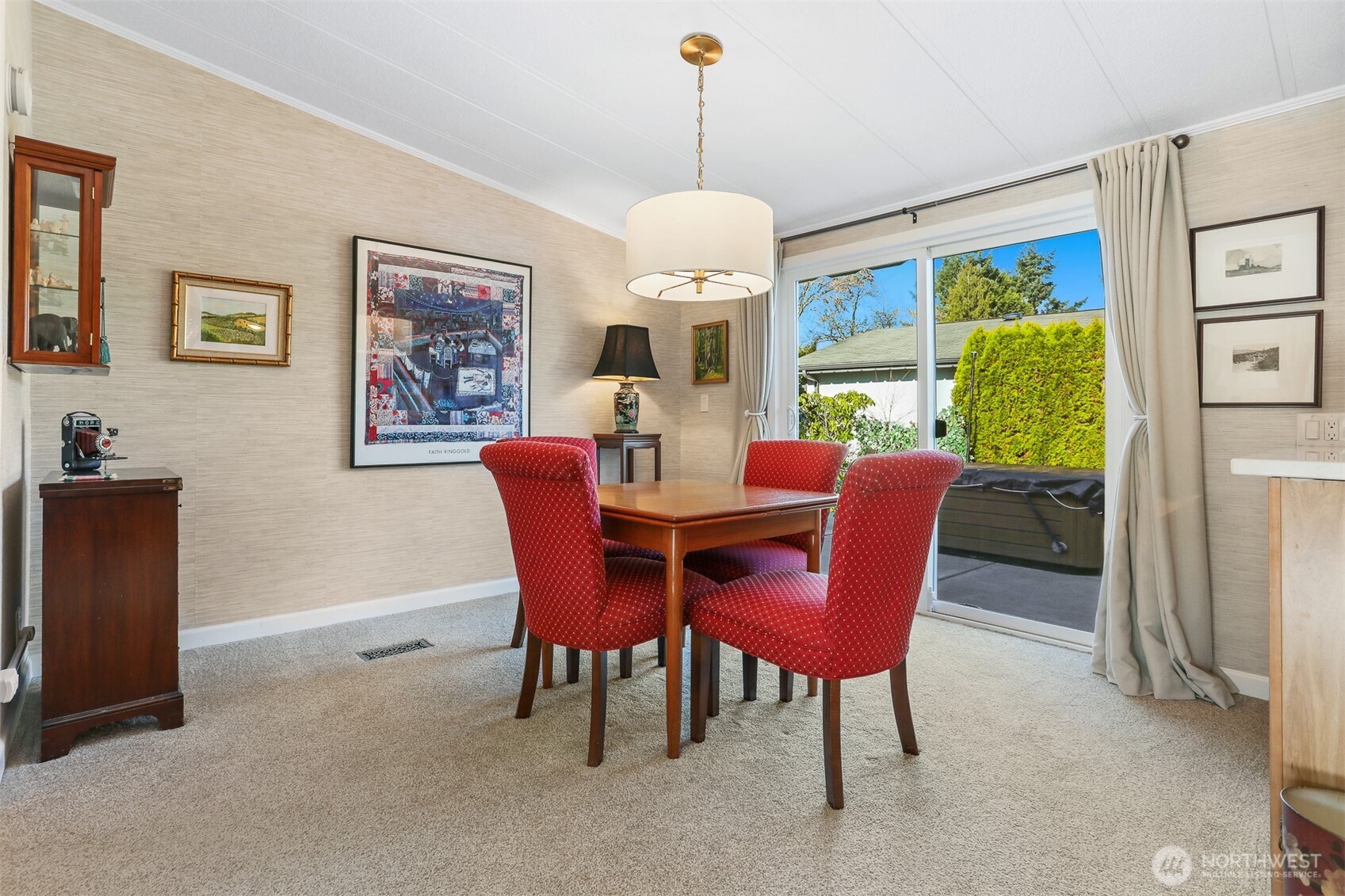 23716 9th Place West Bothell, WA 98021 - Photo 14 of 40 a dining room with furniture a window and a chandelier