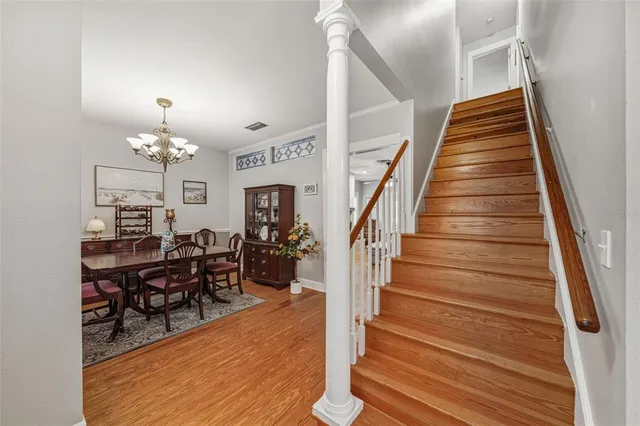 a view of entryway and dining room