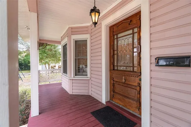 a view of front door of house