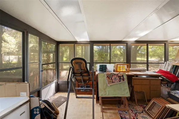 a view of a yard with plants