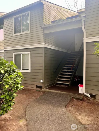 a view of a house with a garage