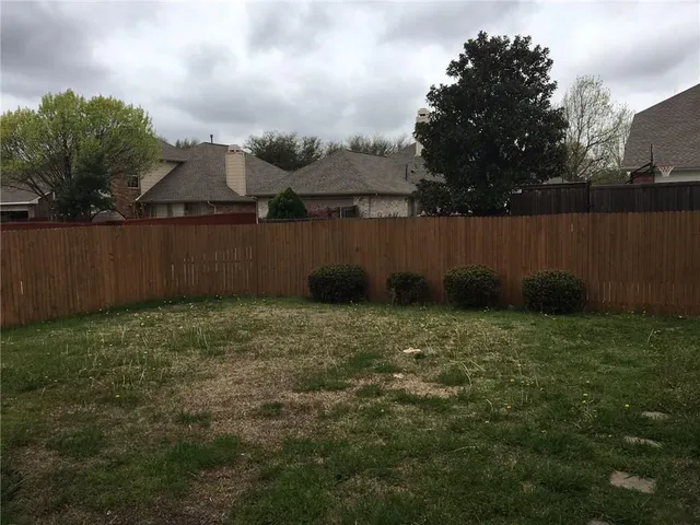 a backyard of a house