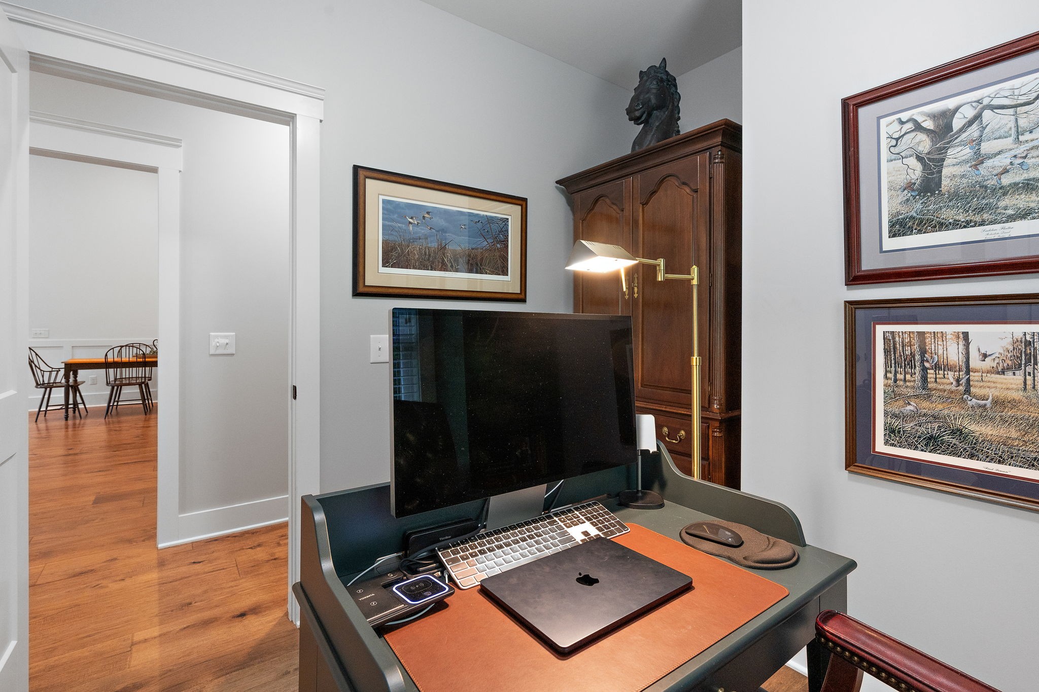 2379 White Bluff Road Burns, TN 37029 - Photo 23 of 40 a living room with computer on a desk and bookshelf