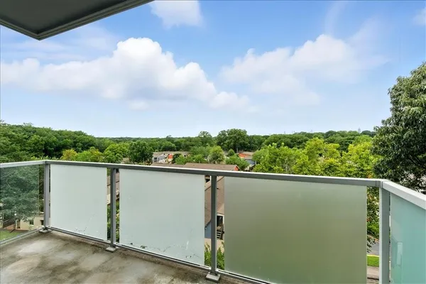 an outdoor view from a balcony