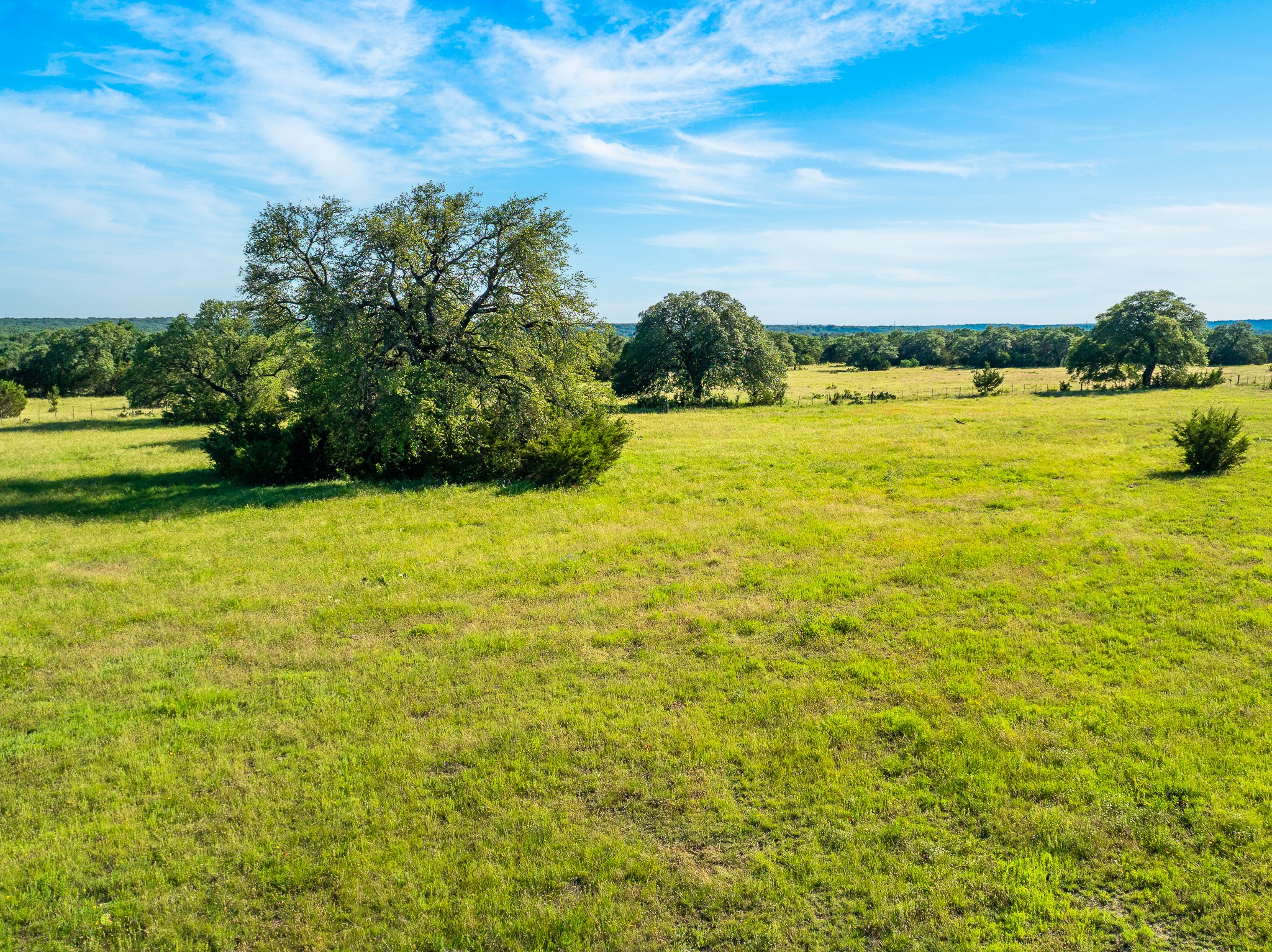 32 Feild Ranch Road Burnet, TX 78611 - Photo 21 of 40 Vast green meadows provide a serene, open canvas for future possibilities under an expansive sky.