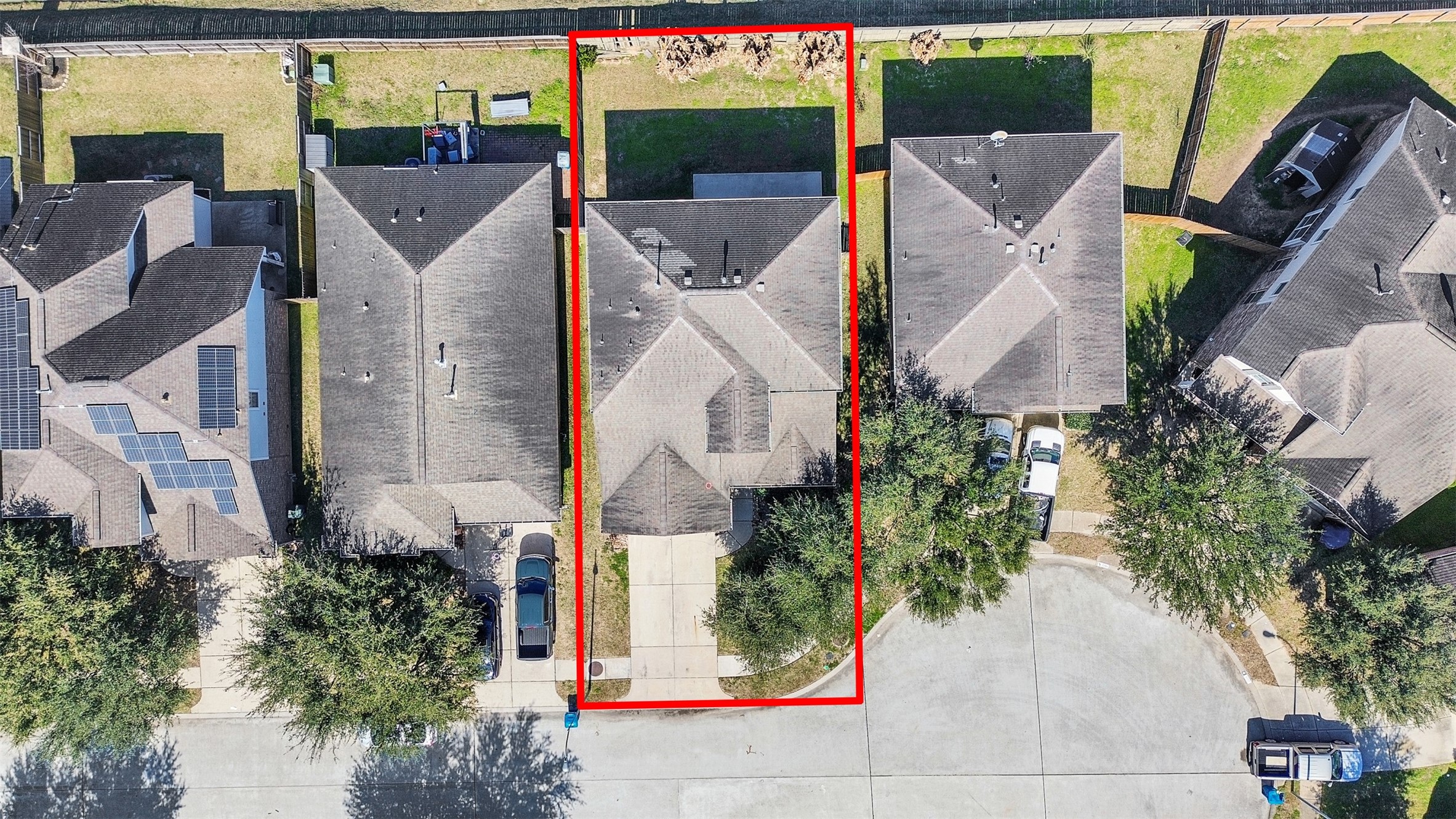 6014 Flagg Ranch Court Spring, TX 77388 - Photo 36 of 37 an aerial view of a house with a garden and plants
