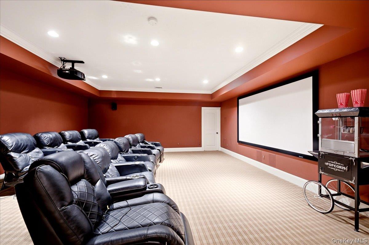 7 Ridgeview Circle Armonk, NY 10504 - Photo 35 of 50 a projector room with furniture