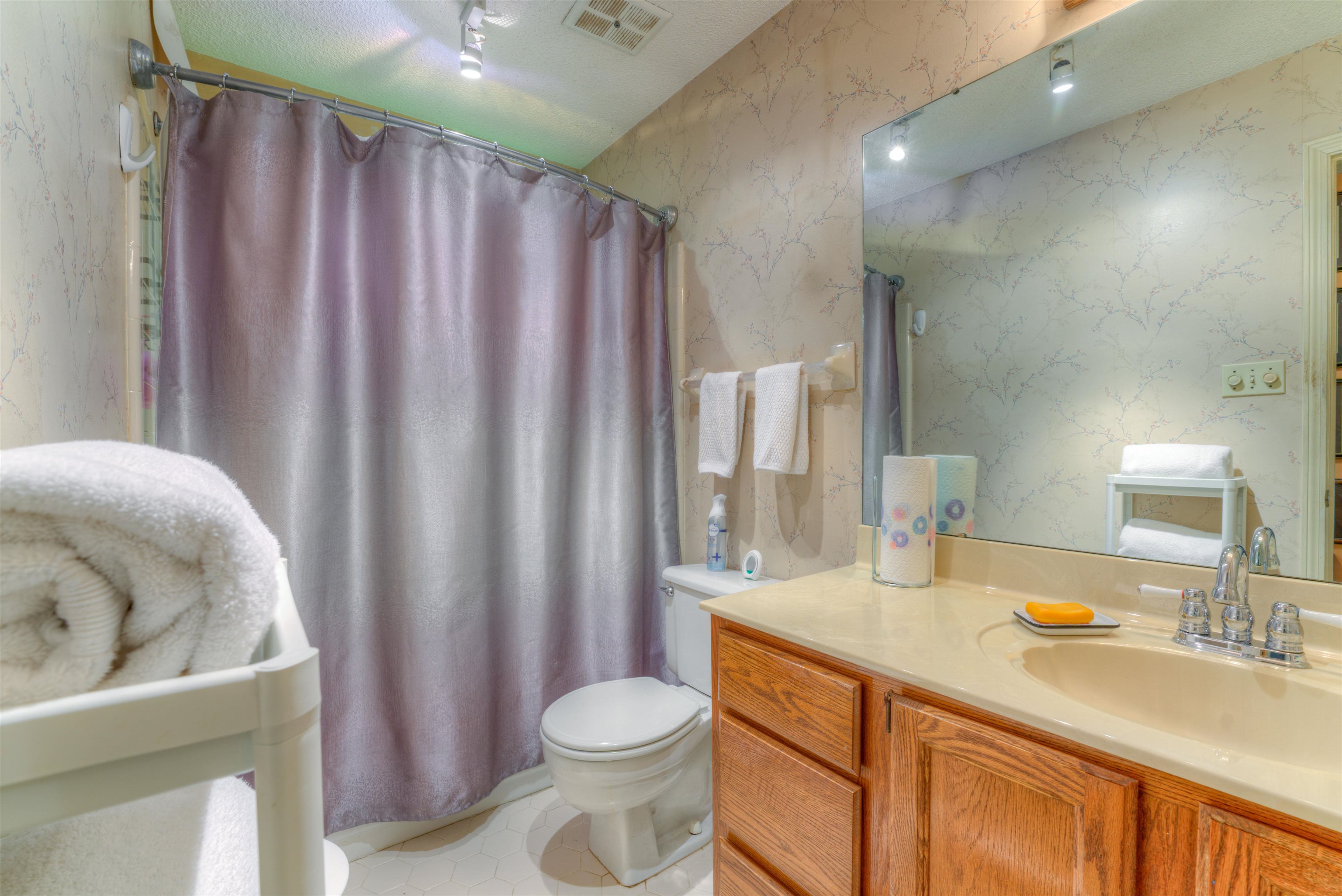 3930 Bobby Jones Road Memphis, TN 38125 - Photo 23 of 35 a bathroom with a granite countertop sink toilet and shower