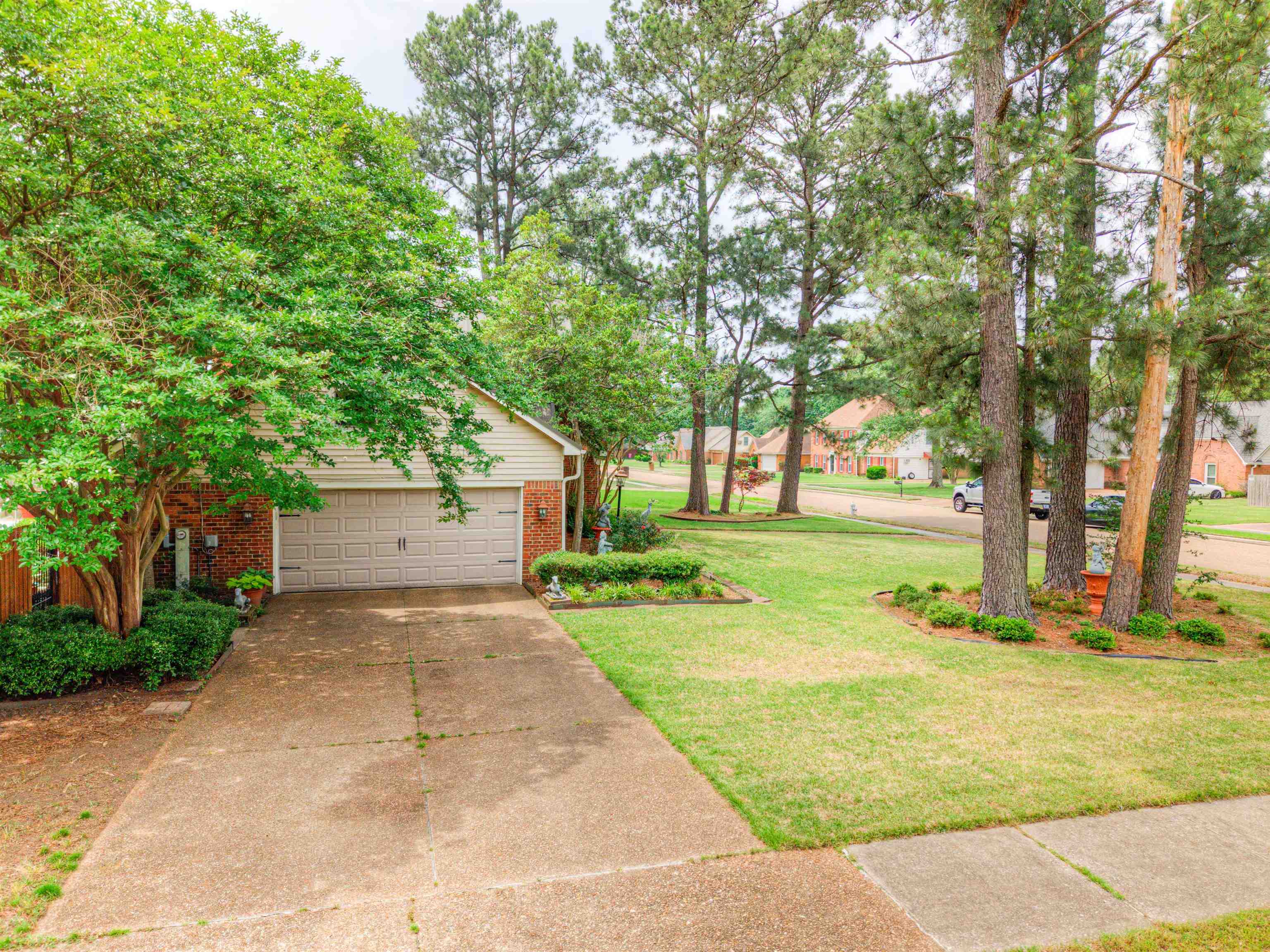3930 Bobby Jones Road Memphis, TN 38125 - Photo 32 of 35 a view of a yard with plants and large trees