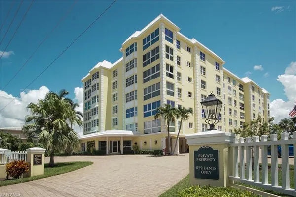 a front view of a building
