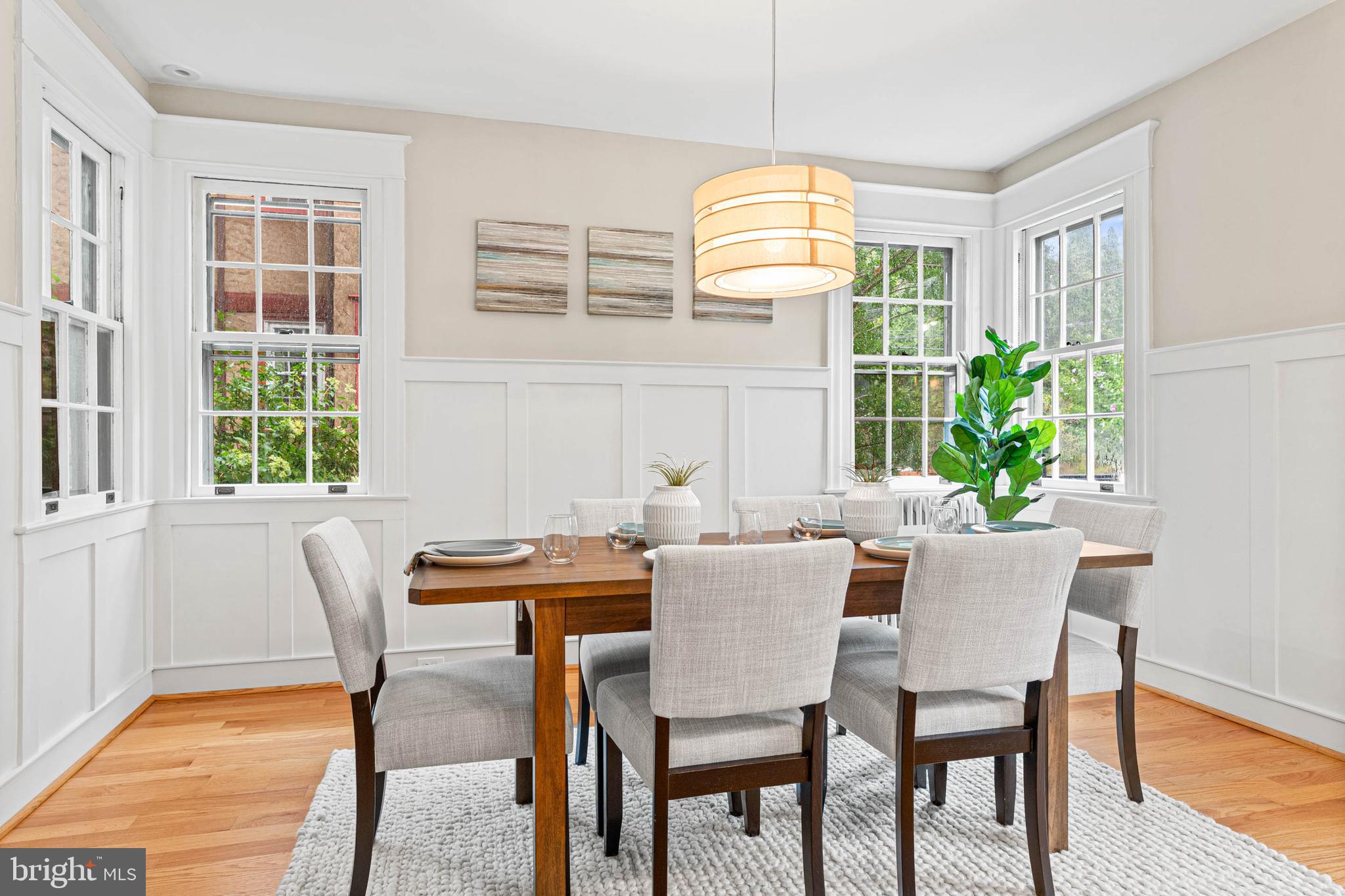 132 Kenilworth Road Merion Station, PA 19066 - Photo 7 of 27 Dining Room with Custom Wainscotting