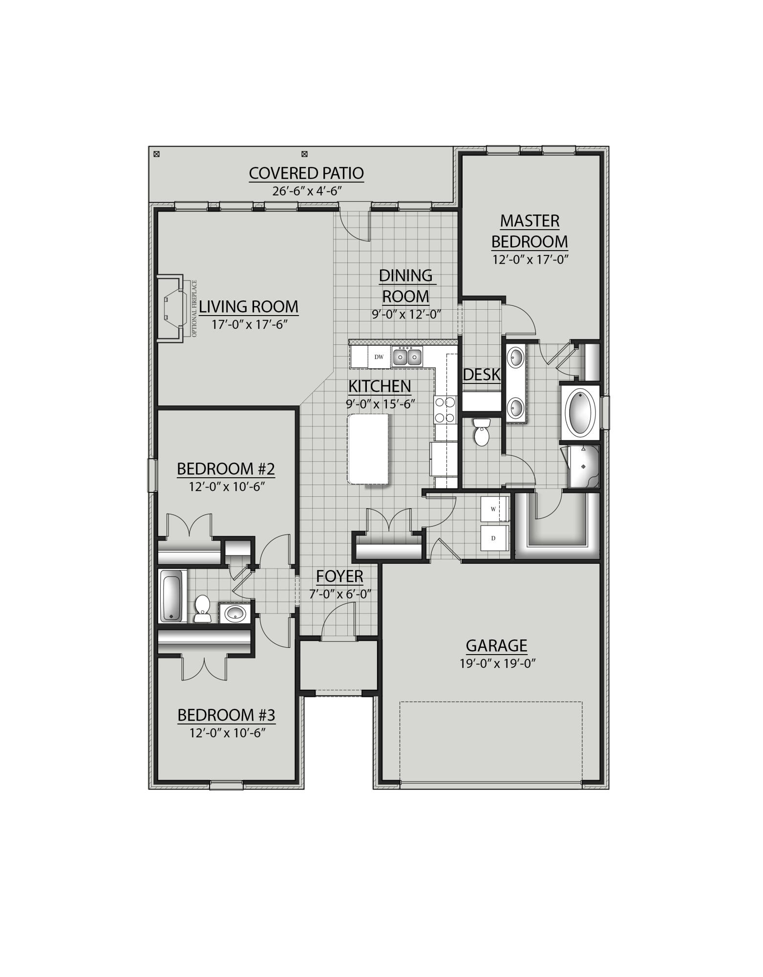 258 Hydrangea Boulevard Freeport, FL 32439 - Photo 3 of 3 LaSalle AB-GH Floor Plan