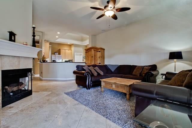 6352 Rolling Hill Road The Colony, TX 75056 - Photo 11 of 23 a living room with furniture and a fireplace