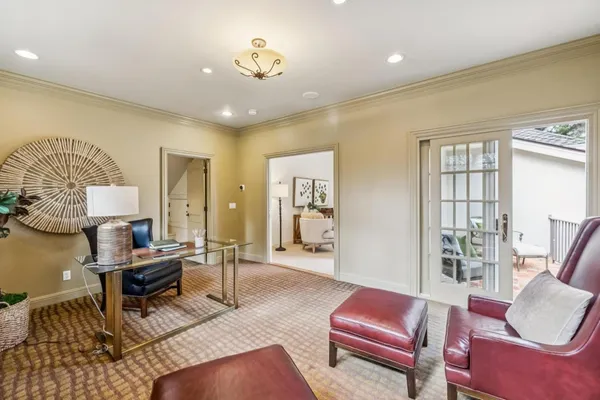 a living room with furniture and a couch