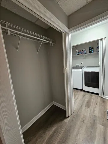 a view of a walk in closet