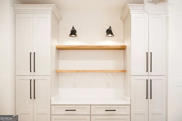 a close view of closet