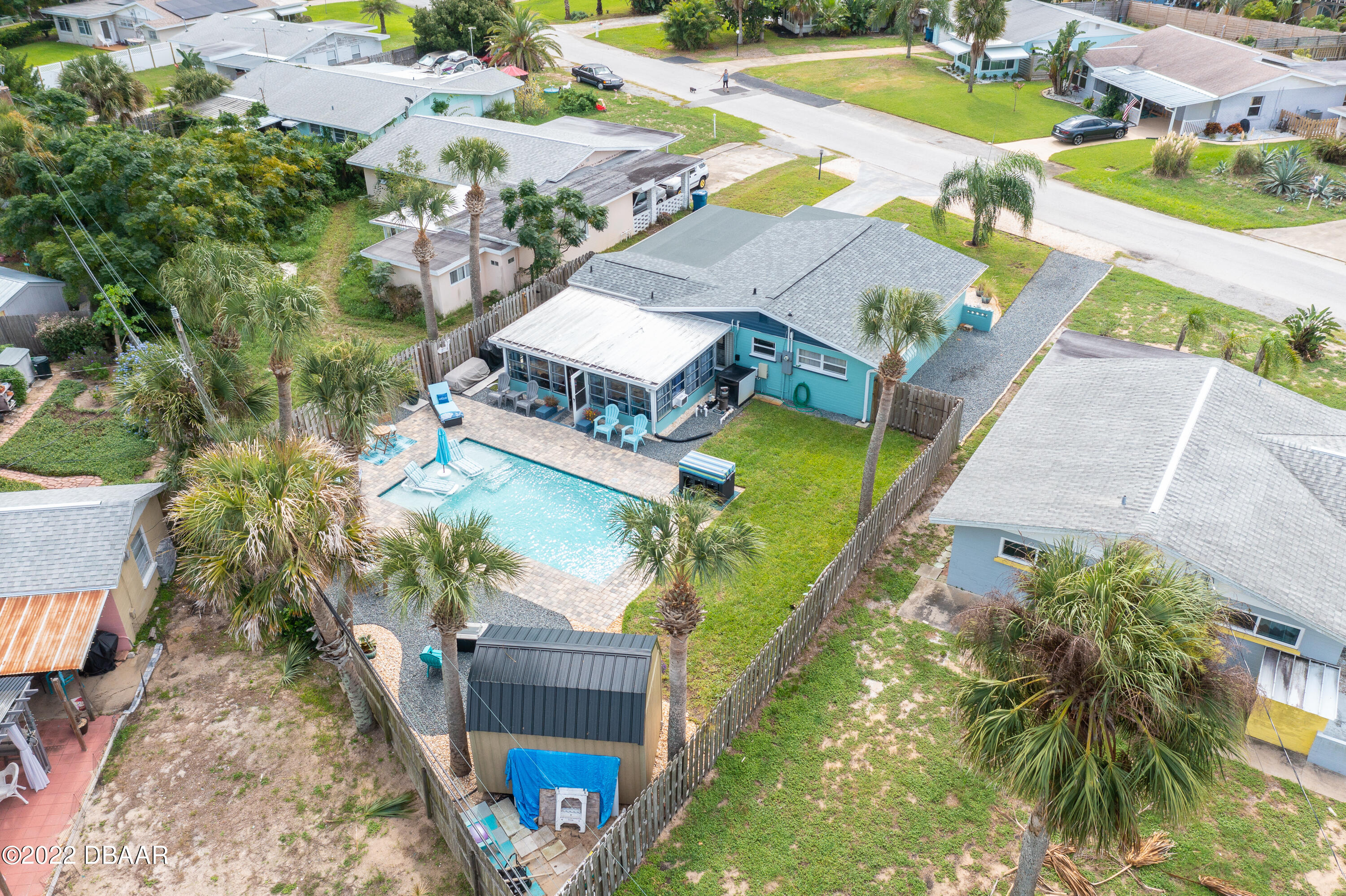 1253 Riverbreeze Boulevard Ormond Beach, FL 32176 - Photo 32 of 39 an aerial view of residential houses with outdoor space and swimming pool
