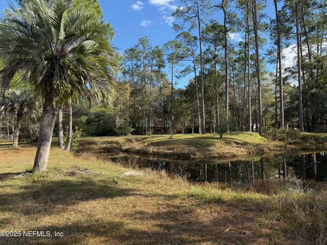 a view of swimming pool with a yard