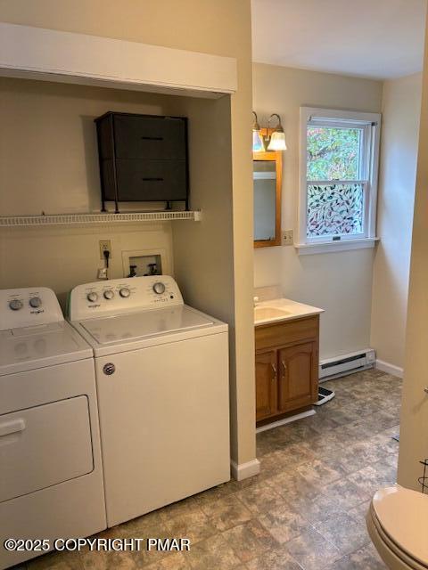 207 Munch Drive Henryville, PA 18332 - Photo 27 of 43 a utility room with dryer and washer