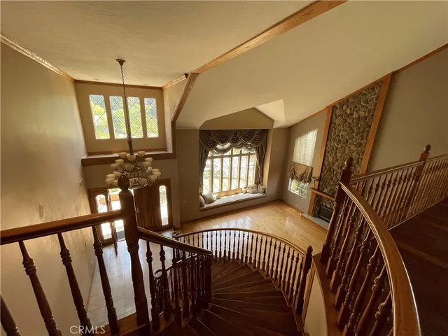 a swimming pool with some trees in the background