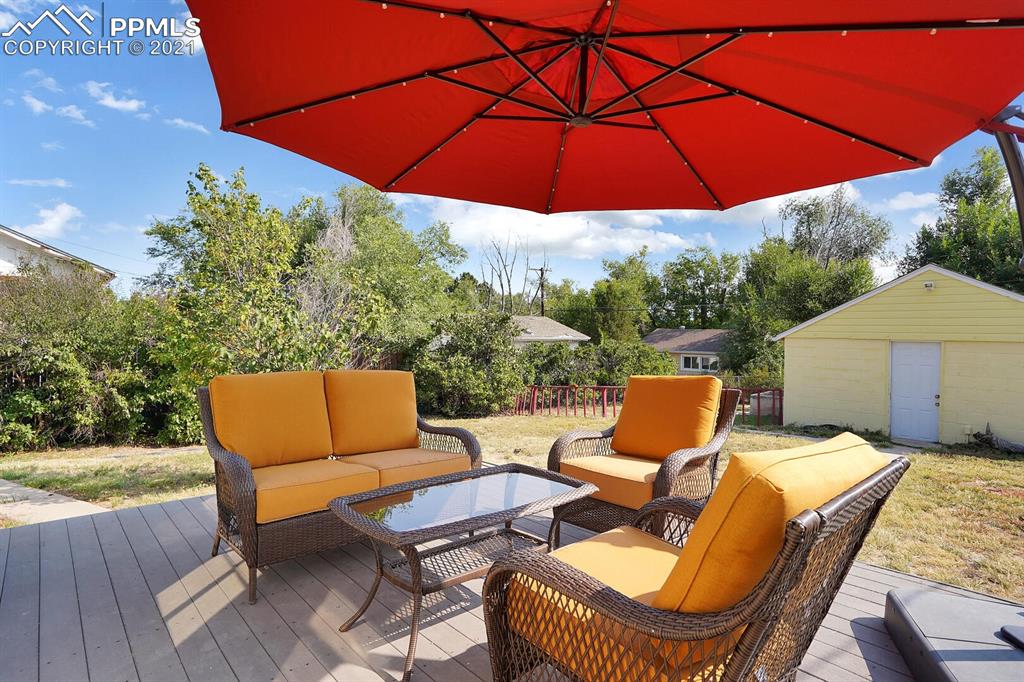 1225 Alexander Road Colorado Springs, CO 80909 - Photo 23 of 26 a patio with patio area swimming pool and outdoor seating