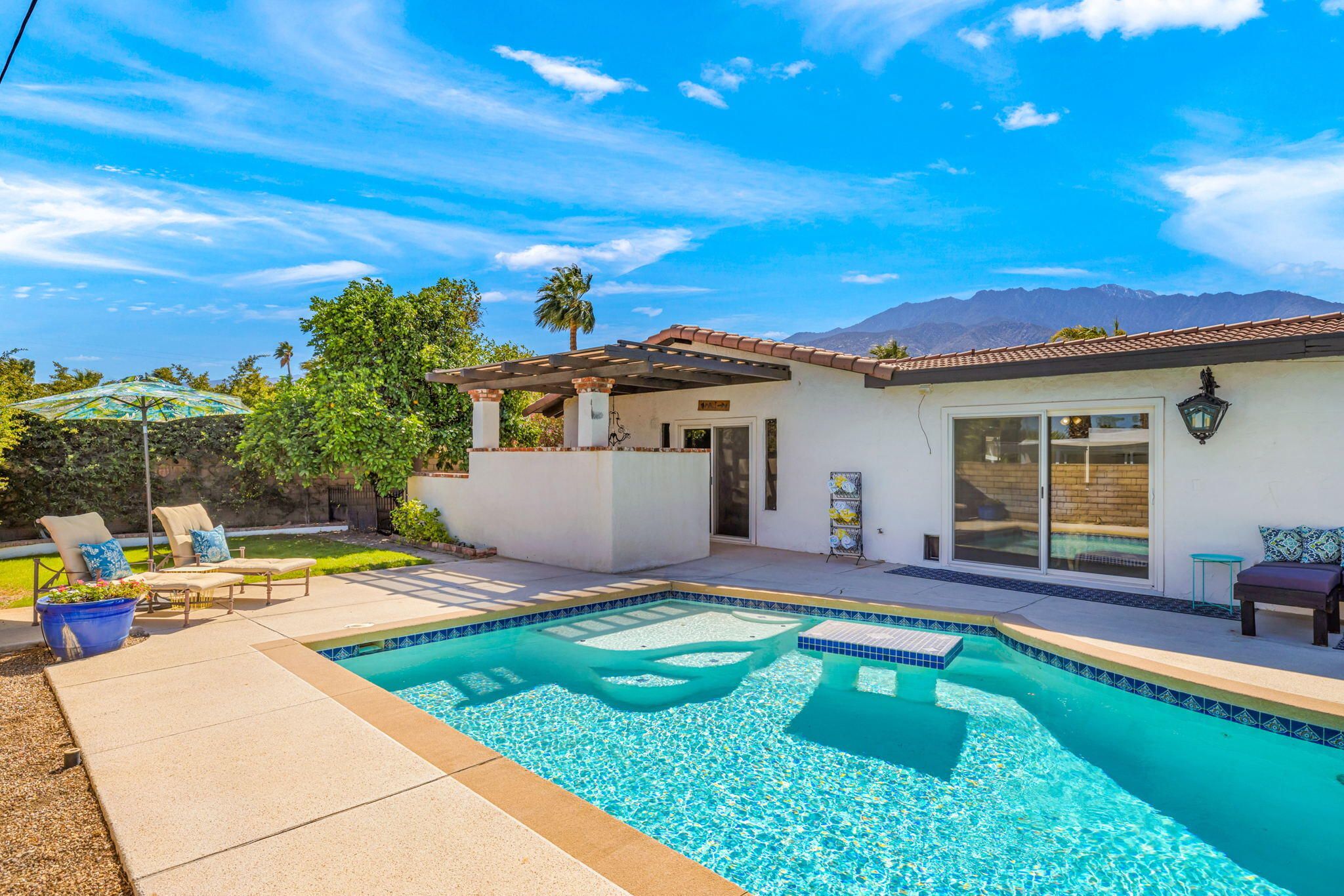 2290 North Victoria Road Palm Springs, CA 92262 - Photo 2 of 42 a view of a house with backyard porch and patio