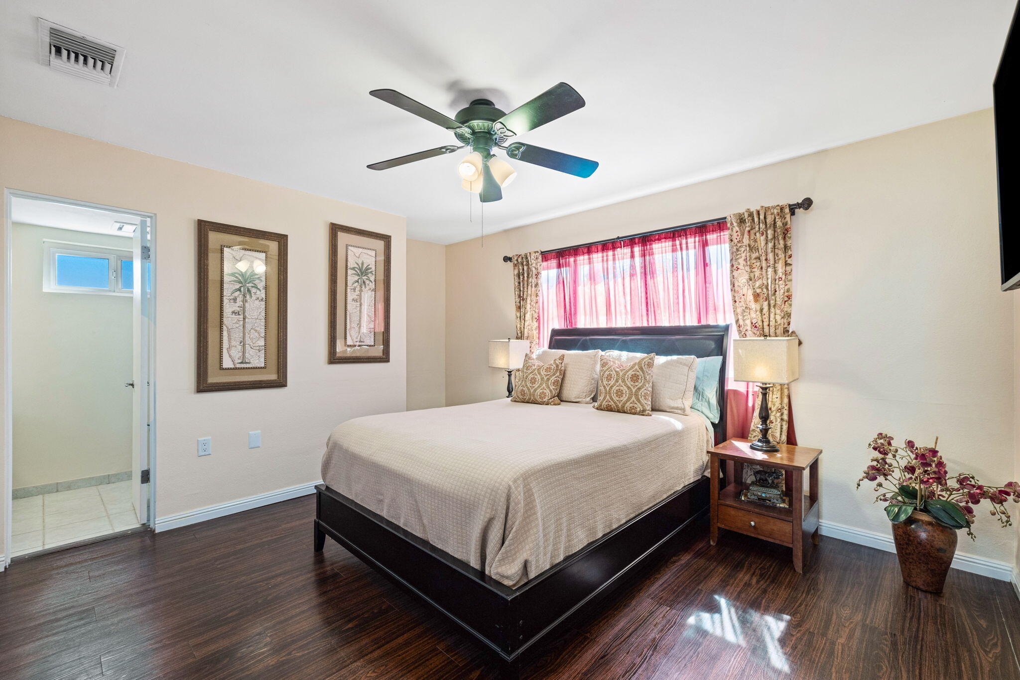 2290 North Victoria Road Palm Springs, CA 92262 - Photo 32 of 42 a bedroom with a bed table and a window