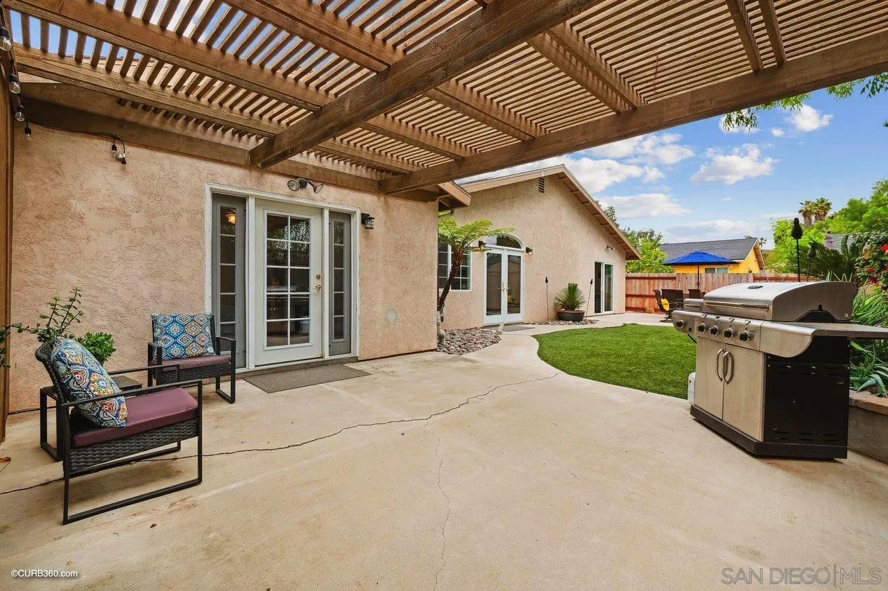 9541 Mandeville Road Santee, CA 92071 - Photo 32 of 32 a view of a porch with furniture and garden