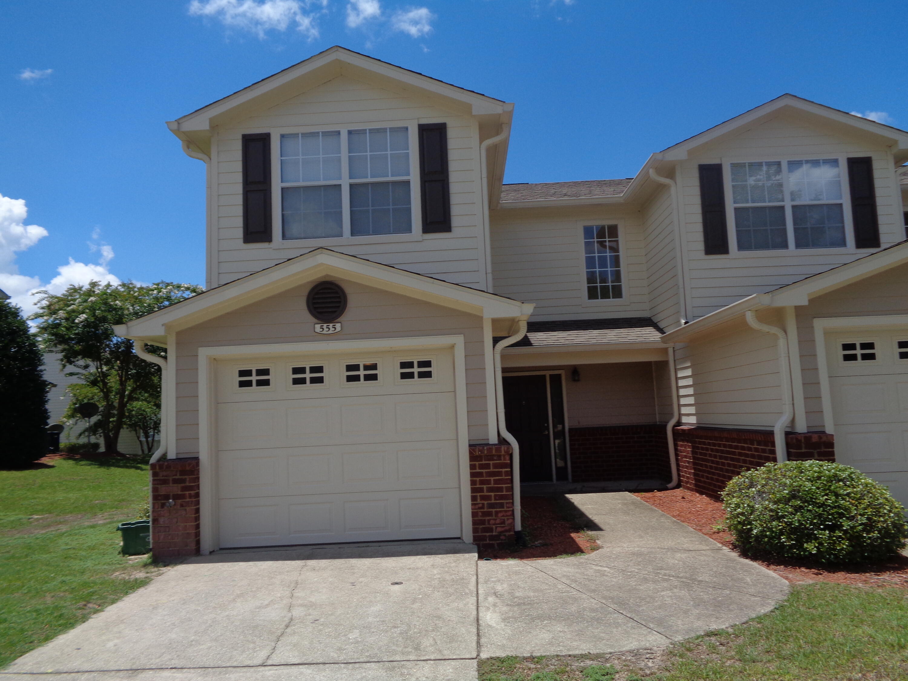a front view of a house