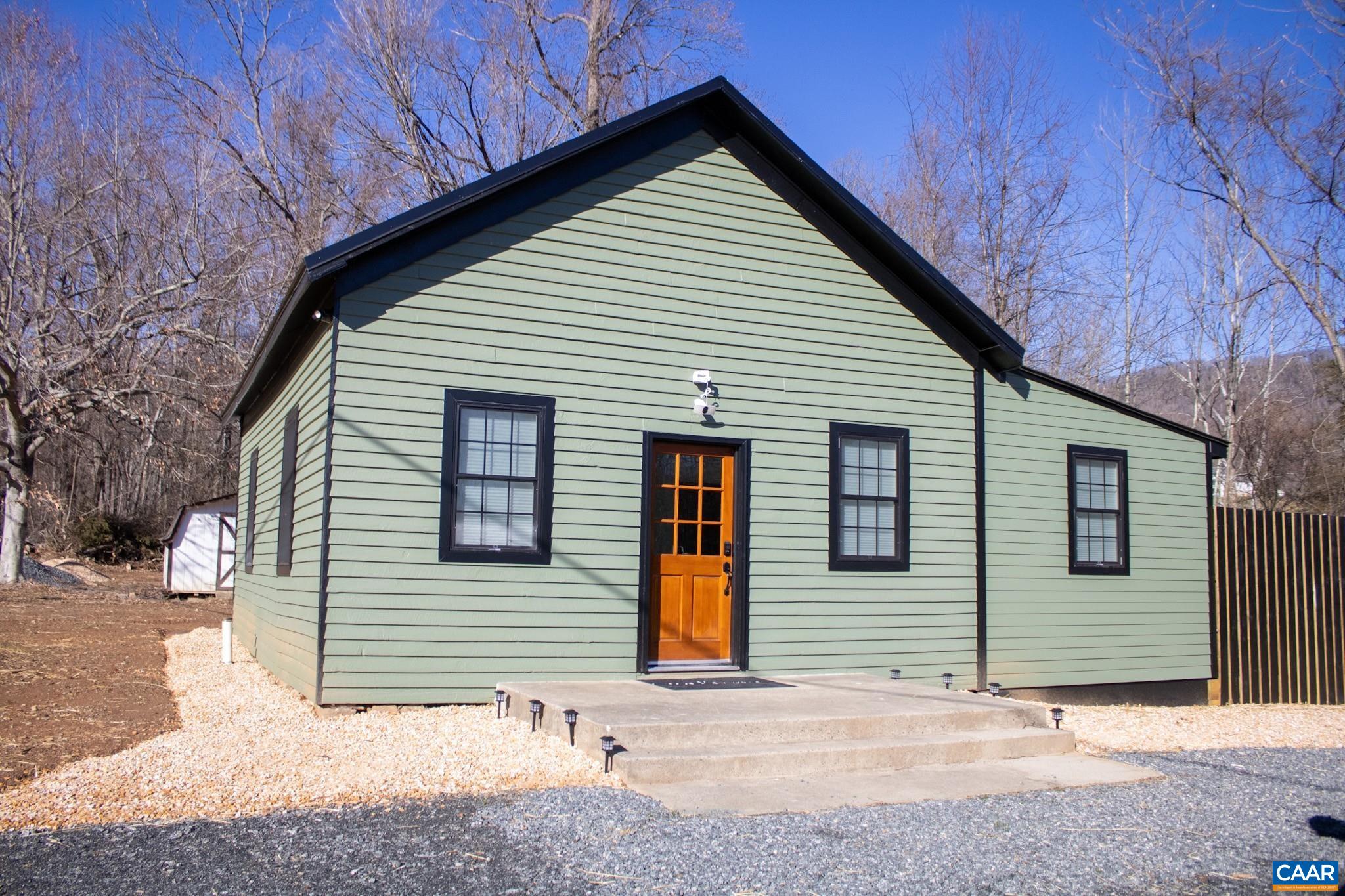 a front view of a house