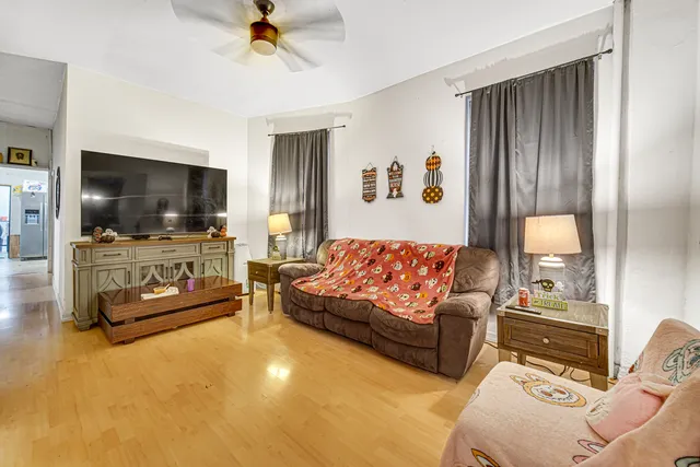 a living room with furniture and a couch