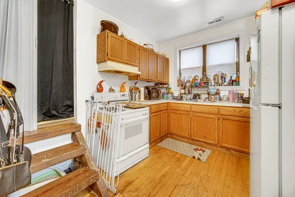 a view of a kitchen