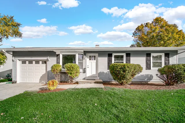 a house view with a garden space