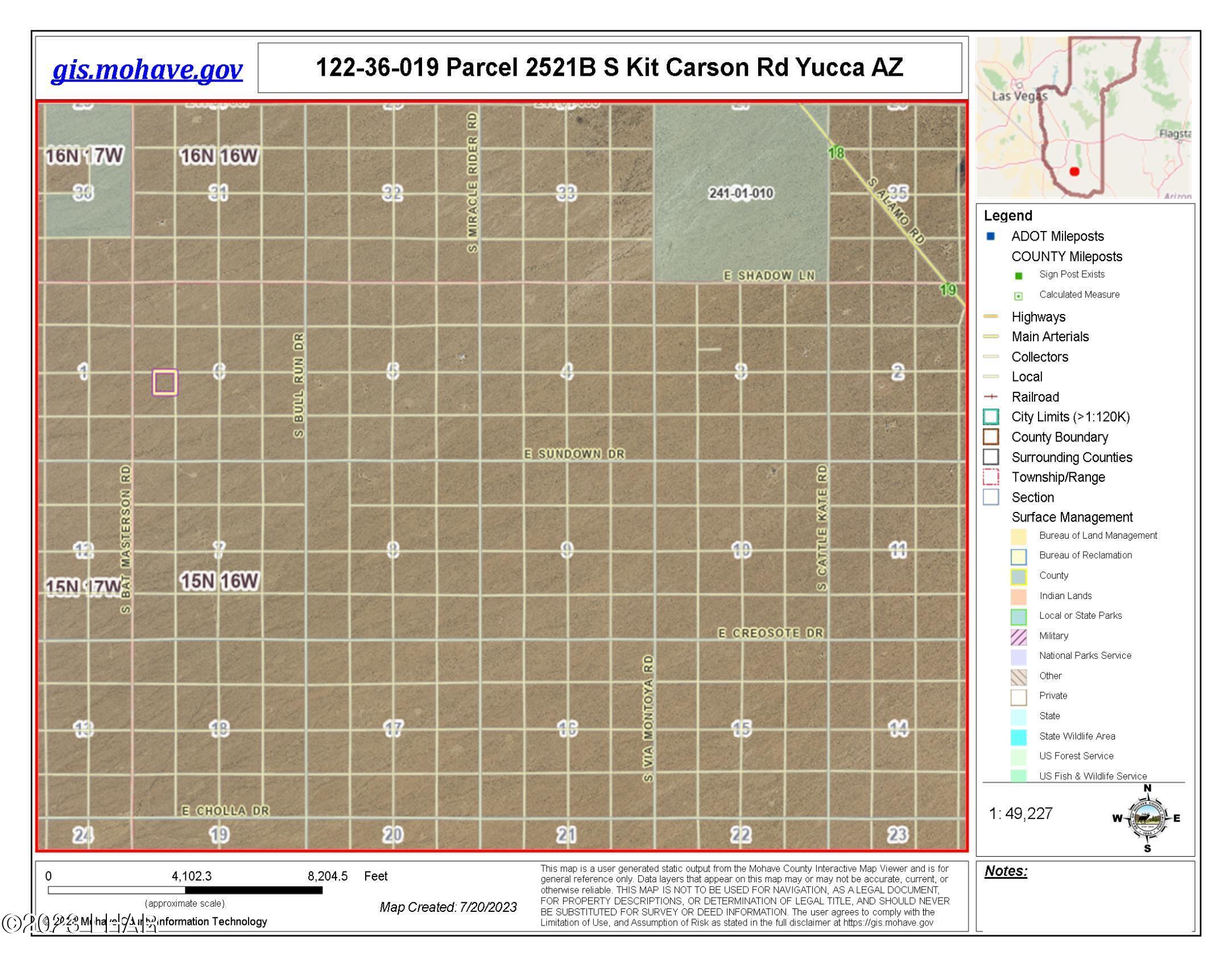 2521 South Kit Carson Road Yucca, AZ 86438 - Photo 11 of 27 Area map