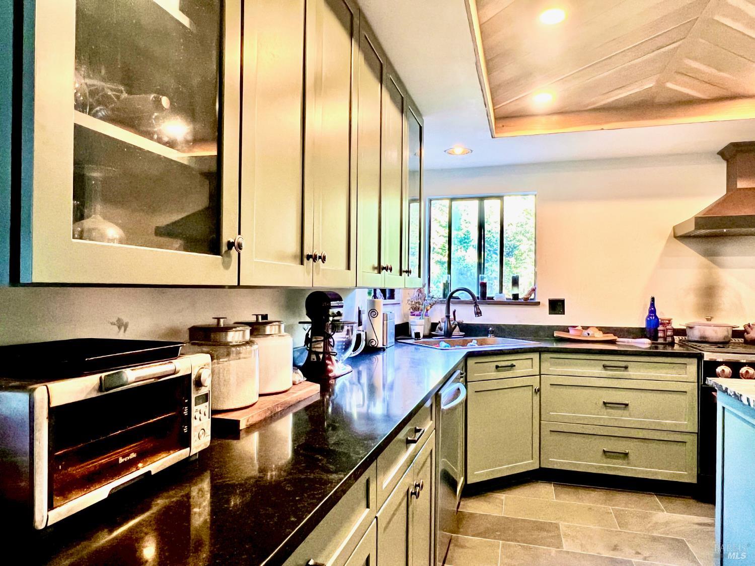 46720 Fox Rock Road Laytonville, CA 95454 - Photo 10 of 24 a kitchen with lots of counter top space and a sink