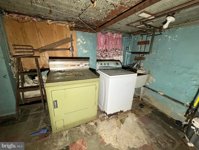 a view of a fireplace with a wooden table