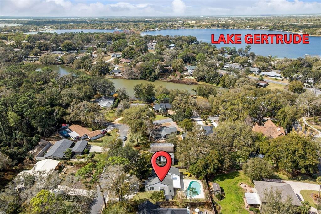407 Forest Road Mount Dora, FL 32757 - Photo 30 of 35 an aerial view of beach and residential space