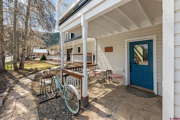 a view of outdoor space with seating area