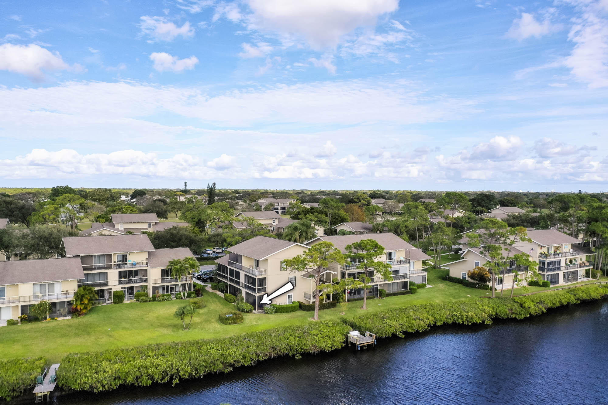 a aerial view of multiple house