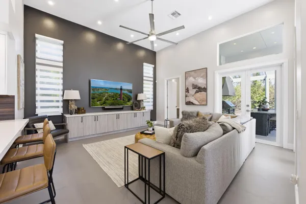 a view of a house with a swimming pool