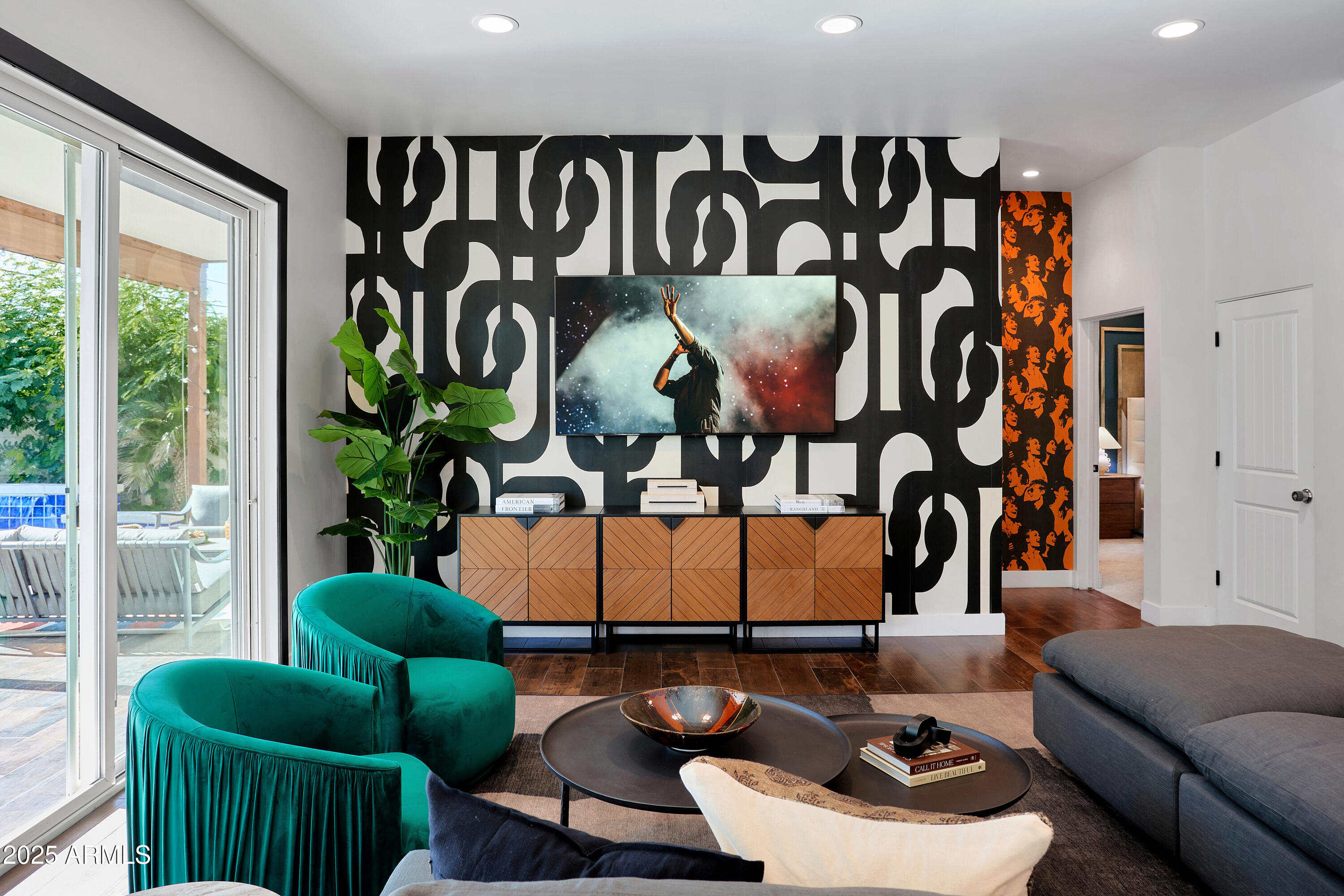 3229 East Campbell Avenue Phoenix, AZ 85018 - Photo 14 of 44 a living room with furniture and a floor to ceiling window