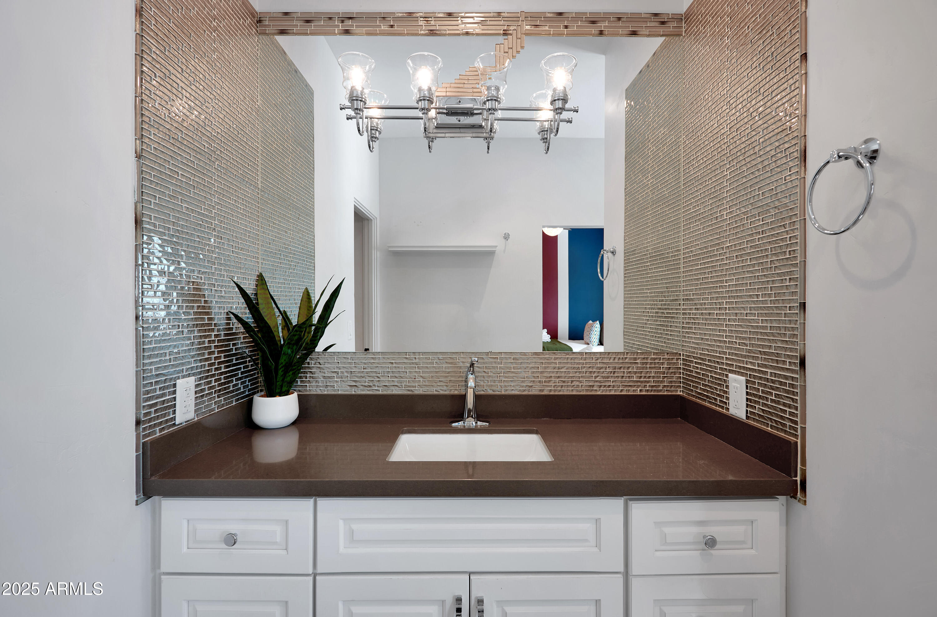 3229 East Campbell Avenue Phoenix, AZ 85018 - Photo 25 of 44 a bathroom with a potted plant on a counter and a sink
